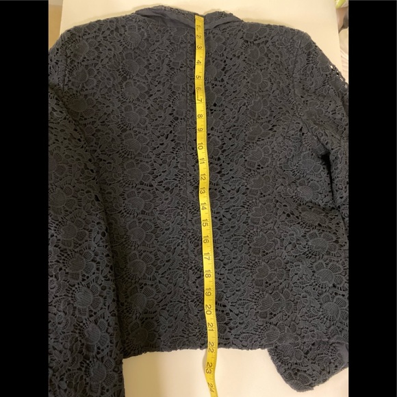 EUC Loft navy crochet lined open blazer Sz6 - Picture 11 of 12